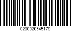 Código de barras (EAN, GTIN, SKU, ISBN): '0200320545179'