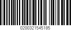 Código de barras (EAN, GTIN, SKU, ISBN): '0200321545185'