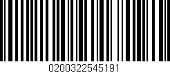 Código de barras (EAN, GTIN, SKU, ISBN): '0200322545191'