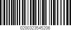 Código de barras (EAN, GTIN, SKU, ISBN): '0200323545206'