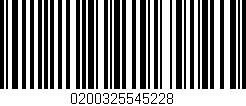 Código de barras (EAN, GTIN, SKU, ISBN): '0200325545228'
