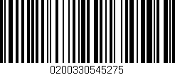 Código de barras (EAN, GTIN, SKU, ISBN): '0200330545275'