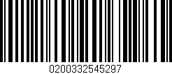 Código de barras (EAN, GTIN, SKU, ISBN): '0200332545297'