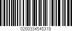 Código de barras (EAN, GTIN, SKU, ISBN): '0200334545318'