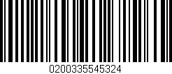 Código de barras (EAN, GTIN, SKU, ISBN): '0200335545324'