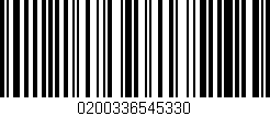 Código de barras (EAN, GTIN, SKU, ISBN): '0200336545330'