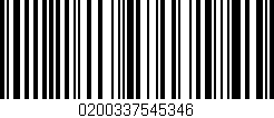 Código de barras (EAN, GTIN, SKU, ISBN): '0200337545346'