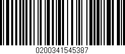 Código de barras (EAN, GTIN, SKU, ISBN): '0200341545387'