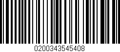 Código de barras (EAN, GTIN, SKU, ISBN): '0200343545408'
