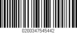Código de barras (EAN, GTIN, SKU, ISBN): '0200347545442'