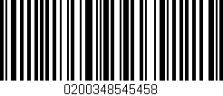 Código de barras (EAN, GTIN, SKU, ISBN): '0200348545458'