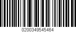 Código de barras (EAN, GTIN, SKU, ISBN): '0200349545464'