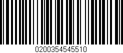 Código de barras (EAN, GTIN, SKU, ISBN): '0200354545510'