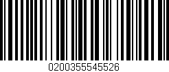 Código de barras (EAN, GTIN, SKU, ISBN): '0200355545526'