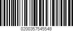 Código de barras (EAN, GTIN, SKU, ISBN): '0200357545548'