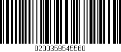 Código de barras (EAN, GTIN, SKU, ISBN): '0200359545560'