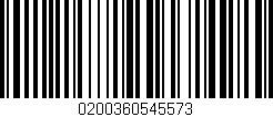 Código de barras (EAN, GTIN, SKU, ISBN): '0200360545573'