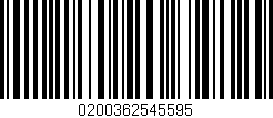 Código de barras (EAN, GTIN, SKU, ISBN): '0200362545595'