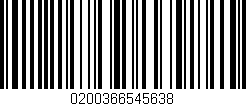 Código de barras (EAN, GTIN, SKU, ISBN): '0200366545638'