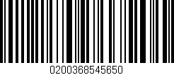 Código de barras (EAN, GTIN, SKU, ISBN): '0200368545650'