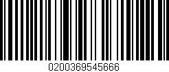 Código de barras (EAN, GTIN, SKU, ISBN): '0200369545666'
