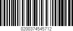 Código de barras (EAN, GTIN, SKU, ISBN): '0200374545712'