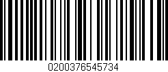 Código de barras (EAN, GTIN, SKU, ISBN): '0200376545734'