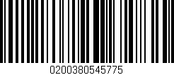 Código de barras (EAN, GTIN, SKU, ISBN): '0200380545775'