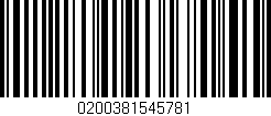 Código de barras (EAN, GTIN, SKU, ISBN): '0200381545781'
