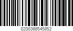 Código de barras (EAN, GTIN, SKU, ISBN): '0200388545852'