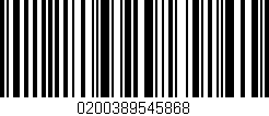 Código de barras (EAN, GTIN, SKU, ISBN): '0200389545868'