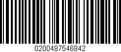 Código de barras (EAN, GTIN, SKU, ISBN): '0200487546842'