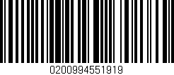 Código de barras (EAN, GTIN, SKU, ISBN): '0200994551919'