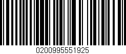 Código de barras (EAN, GTIN, SKU, ISBN): '0200995551925'