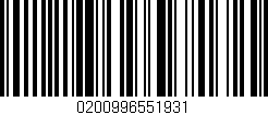 Código de barras (EAN, GTIN, SKU, ISBN): '0200996551931'