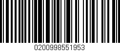 Código de barras (EAN, GTIN, SKU, ISBN): '0200998551953'
