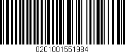 Código de barras (EAN, GTIN, SKU, ISBN): '0201001551984'