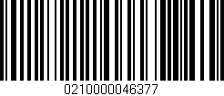 Código de barras (EAN, GTIN, SKU, ISBN): '0210000046377'