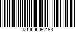 Código de barras (EAN, GTIN, SKU, ISBN): '0210000052156'