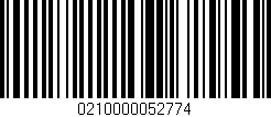 Código de barras (EAN, GTIN, SKU, ISBN): '0210000052774'