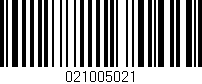 Código de barras (EAN, GTIN, SKU, ISBN): '021005021'