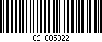 Código de barras (EAN, GTIN, SKU, ISBN): '021005022'