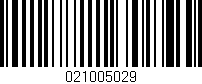 Código de barras (EAN, GTIN, SKU, ISBN): '021005029'