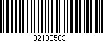 Código de barras (EAN, GTIN, SKU, ISBN): '021005031'