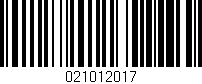 Código de barras (EAN, GTIN, SKU, ISBN): '021012017'