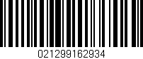 Código de barras (EAN, GTIN, SKU, ISBN): '021299162934'