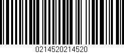 Código de barras (EAN, GTIN, SKU, ISBN): '0214520214520'
