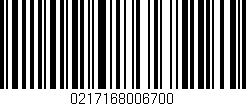 Código de barras (EAN, GTIN, SKU, ISBN): '0217168006700'