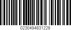 Código de barras (EAN, GTIN, SKU, ISBN): '0230494831228'