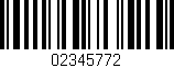 Código de barras (EAN, GTIN, SKU, ISBN): '02345772'